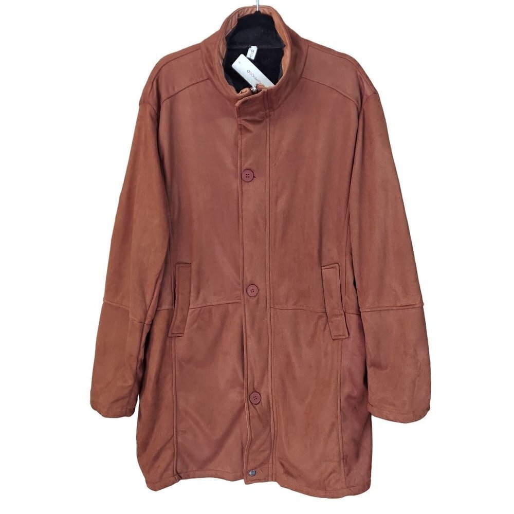 Fashion Mia Order Plus Men's Faux Suede Coat NWT